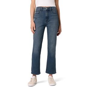 Hudson Noa High Rise Straight Crop Jeans Yvonne Blue Vintage Wash Stretch 31